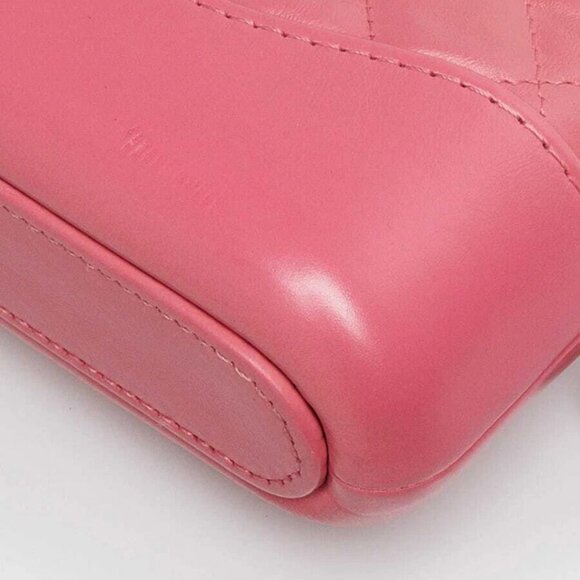 Chanel Pink Quilted Calfskin Leather Gabrielle Clutch with Chain Bag - Picture 4 of 12
